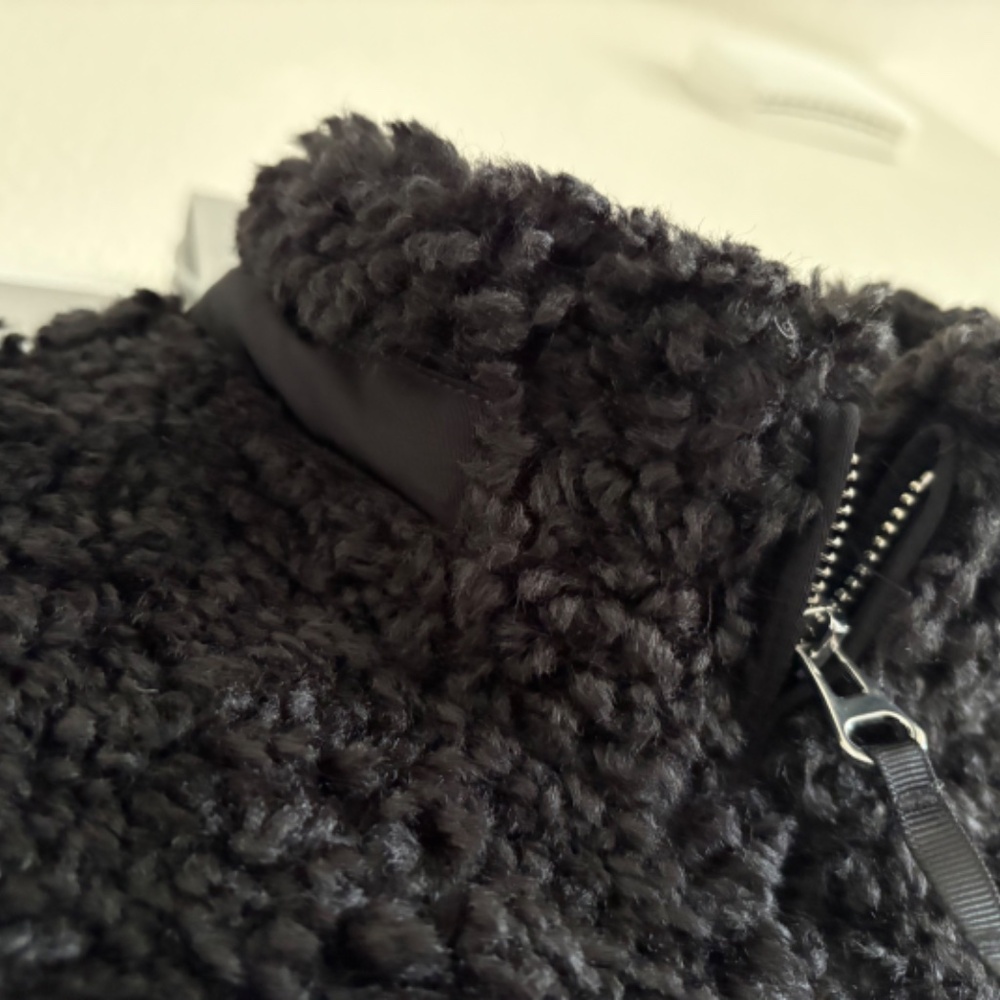 NEW "SOMETHING NAVY🔥" Color Black Teddy Patch Pocket Warm Winter Jacket Large L - Picture 11 of 12